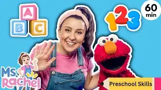 Ms Rachel & Elmo Get Ready For School - ABC Song, Numbers, Colors - Toddler & Preschool Learning