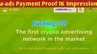 A ads Payment Proof || 1K Impression Earning? || a ads withdrawal ||  Best Ad Network