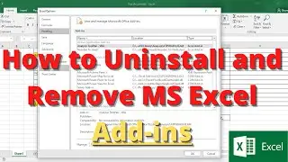 How to Uninstall and Remove MS Excel Add-ins in Hindi 2021 ? || Disable Excel Add-Ins