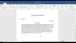 Paragraph Style & Aligning