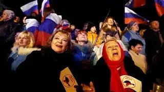 Celebrations in Simferopol Following Crimea Vote