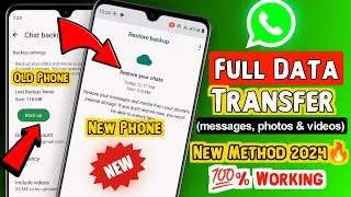 Transfer WhatsApp Messages From Old Android To New Android Phone | WhatsApp Chat Backup & Restore
