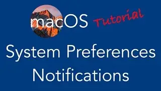 Mac OS Tutorial - System Preferences - Notifications