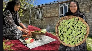 Cooking Persian Green Almond Stew in the Countryside | Mom’s Way!