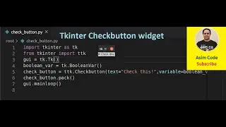 Tkinter Checkbutton widget in Python