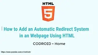 How to Redirect to a Webpage Automatically without any Button Click - First Step to HTML - Ep:- 5