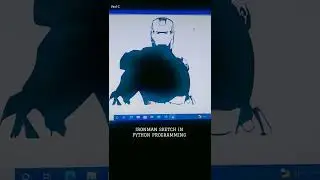 Ironman Sketch in Python Programming ❤️ || #shorts #VastCoding