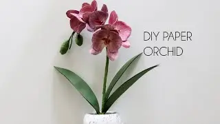 DIY Paper Orchid, How to make paper flower handcut, cricut or silhouette.