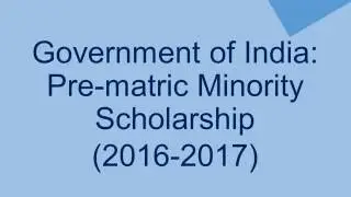 How To Apply For Pre-Matric Scholarship (2016-17) - Step-By-Step Tutorial