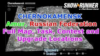 SnowRunner - Chernokamensk Full Map and Upgrade Locations