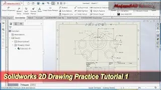 Solidworks 2D Drawing Practice Tutorial | Basic Exercise 1