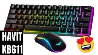 Cheapest 60% RGB USB Type C Mechanical Gaming Keyboard & Optical Mouse Combo Havit KB611CM