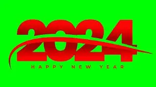 Zoom in Happy New Year 2024 Green screen Copyright free#copyrightfree #greenscreen #chromakey