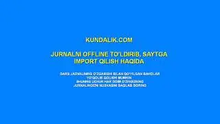 kundalik comga jurnalni import qilish