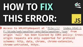 How To Fix: null has been blocked by CORS policy Error in JavaScript AJAX