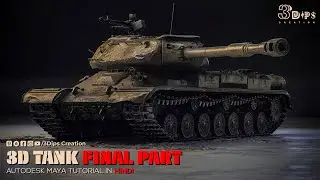 Final Touches on Tank 3D Model in Autodesk Maya | Hindi Dubbed Tutorial 🚀 