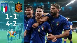 Italy 🇮🇹 (1-1)  Spain  🇪🇸 PSO(4-2) Euro 2020 semi final highlights