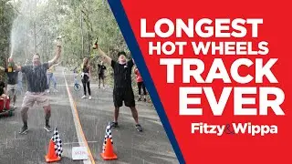 Fitzy & Wippa break World Record for Longest Hot Wheels Track Ever