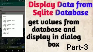 How to Display Data from SQLite database | Android Programming