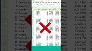 Freeze a Row or Column in Google Sheets! Quickest Way SHORTS