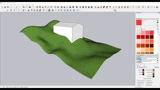 Sketchup house in terrain slope