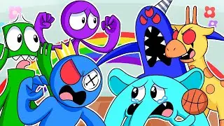 RAINBOW FRIENDS.EXE Vs GARTEN of BANBAN?! FNF Animation