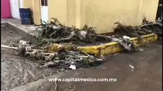 Así amaneció Ecatepec tras inundaciones y fuertes lluvias de ayer.