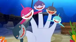 Shark Finger Family + More Nursery Rhymes And Animal Cartoon Video