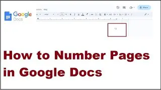 How to Number Pages in Google Docs