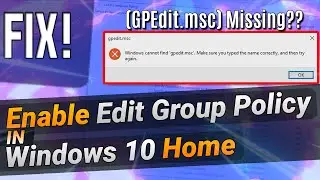 Enable Group Policy Editor (Gpedit.msc) in Windows 10 Home