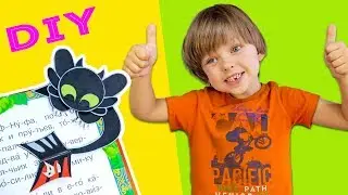 BOOKMARK FOR BOOKS TOOTHLESS Paper with their hands ORIGAMI Night Fury | Crafts for children