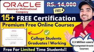 ORACLE Free Courses with Free Certificates | 15+ Free Oracle Certification | Students & Professional