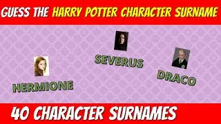 Guess the HARRY POTTER CHARACTER SURNAME | Movie quiz challenge