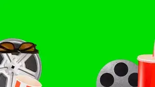 Animated film reel for promotional video-Free Green Screen