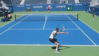 Grigor Dimitrov vs David Goffin Court Level View Practice Match