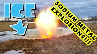Sodium Water Reaction on Frozen Pond