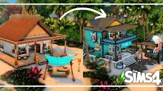 I Renovated The Sand Bar In The Sims 4!! || Speed Build ( NO CC )