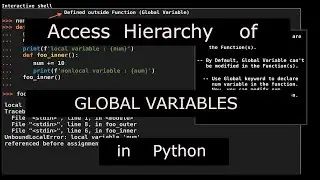 Global Variables and Local variable Access Hierarchy  in Python