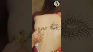 Nelly's ASMR massage with henna art & hair brushing 👩🏻‍🎨