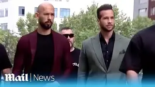 Andrew Tate and Tristan Tate arrive at Bucharest tribunal