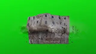 Крушение здания ФУТАЖ GREEN SCREEN