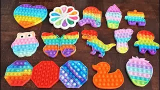 All Rainbow pop it toys collection for fidget training short video