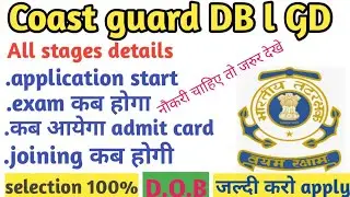 Indian coast guard navik DBlGD yantrik all stages details 🎯ICG new vacancy