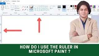 How do I use the ruler in Microsoft paint ?