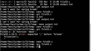 C File IO - writing to a file and reading from a file.