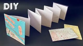 📚 Super EASY ACCORDION BOOK Tutorial [ Handmade CONCERTINA Binding ]