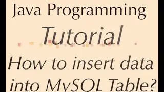 How to insert data into MySQL Table?