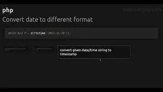 Convert date to different format