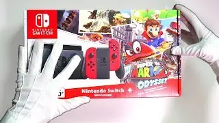 Nintendo Switch Limited Edition Console Unboxing (Super Mario Odyssey) Doom & Skyrim