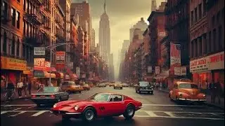 1996 Driving Ferrari in New York - fast vaporwave mix